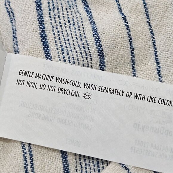 Disney Stitch Women's 1X Striped Shorts Relaxed Fit Drawstring Waist Blue White - Picture 8 of 10